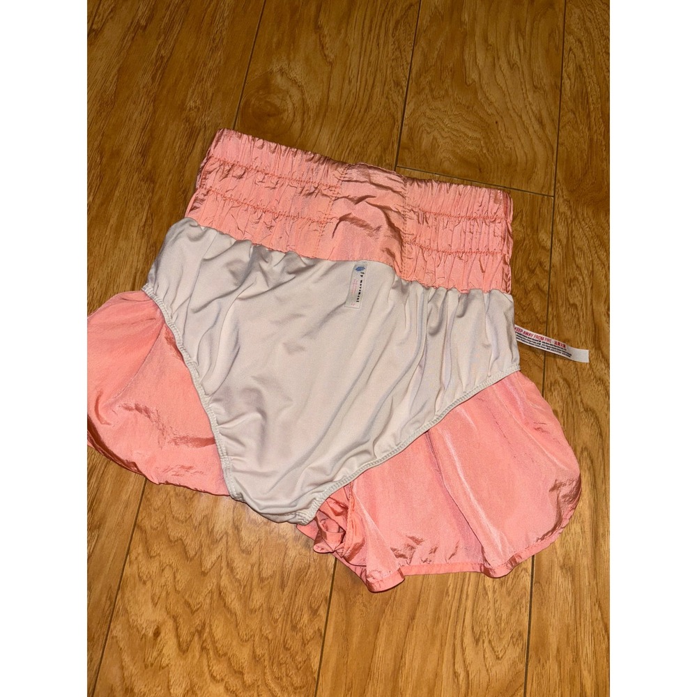 Free People Movement The Way Home High Rise Shorts Peach/Pink Small Stretch - Picture 10 of 14